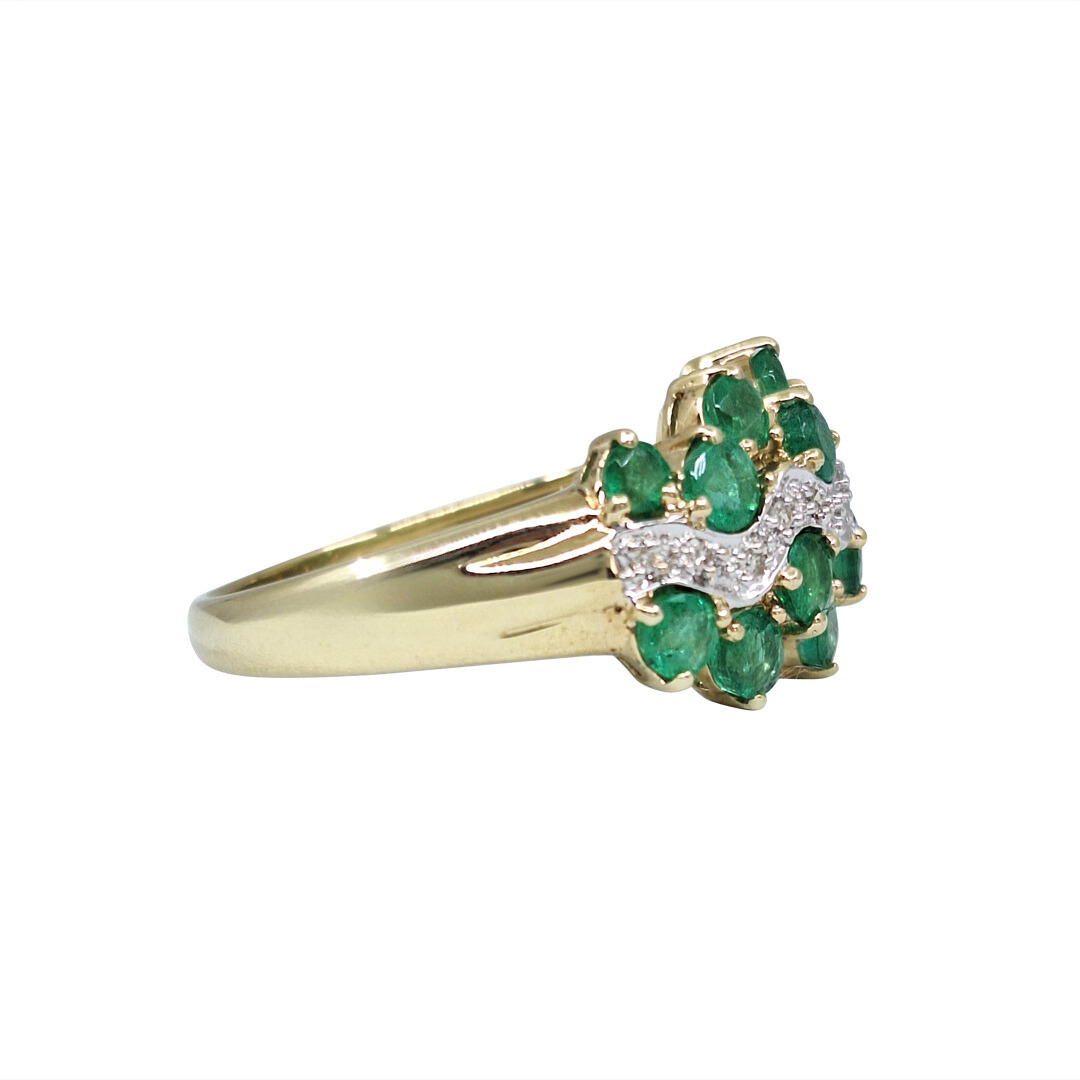 9ct Yellow Gold Emerald Dress Ring