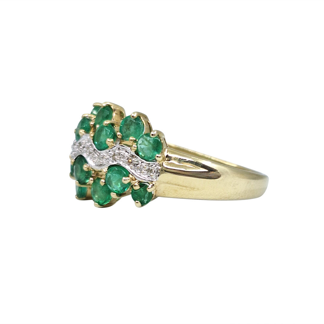 9ct Yellow Gold Emerald Dress Ring