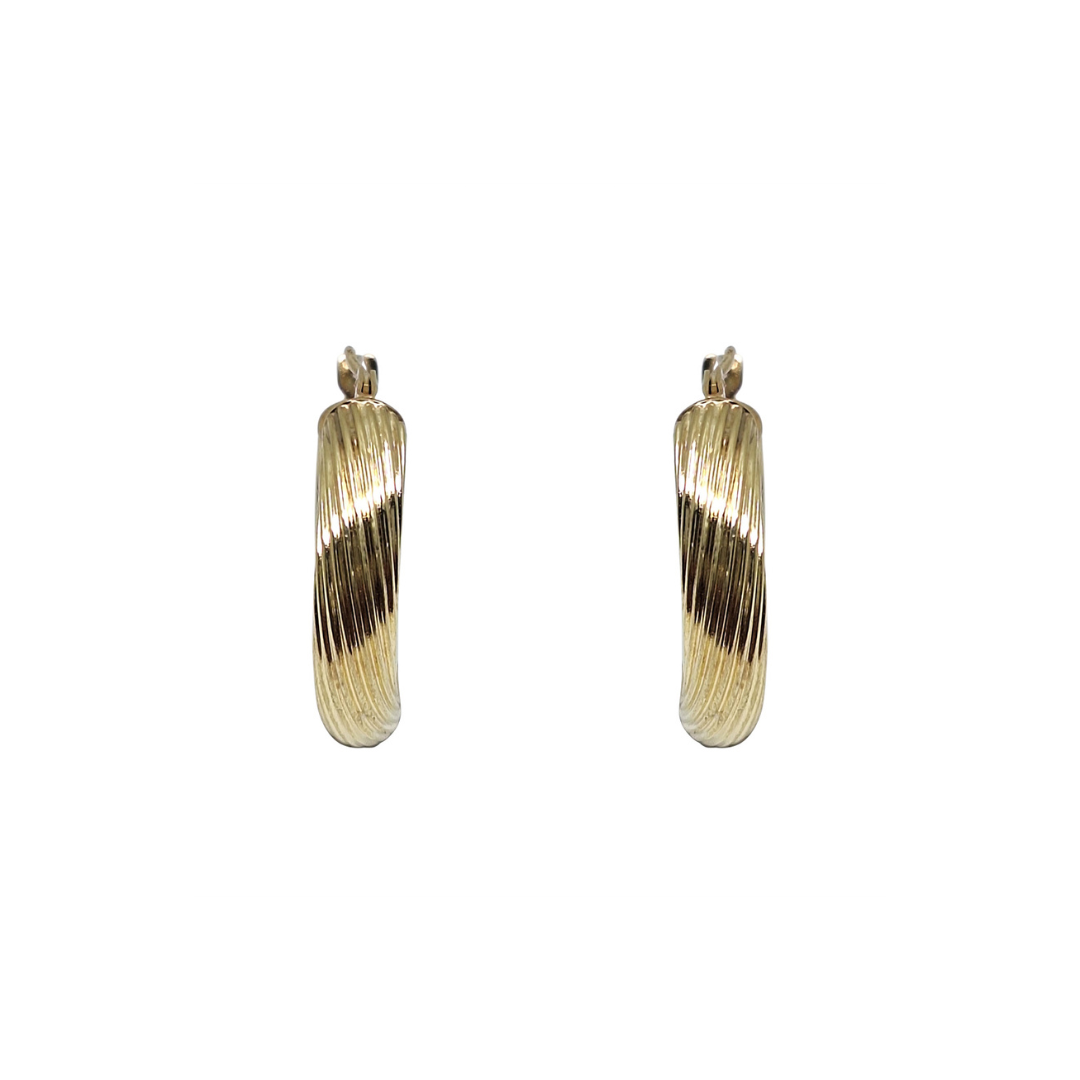 9ct Yellow Gold Twist Hoops