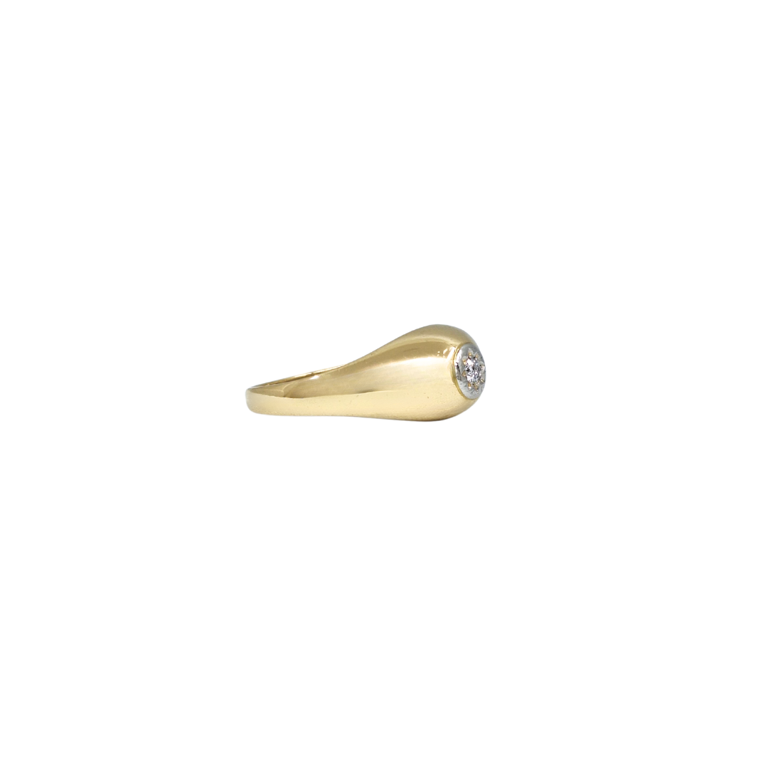 18ct Yellow Gold Gents Diamond Solitaire Ring