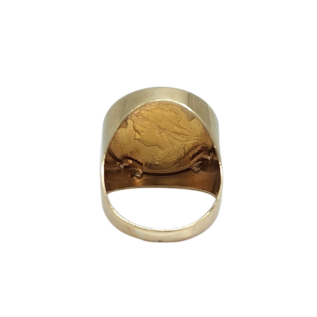 9ct Full Sovereign Ring