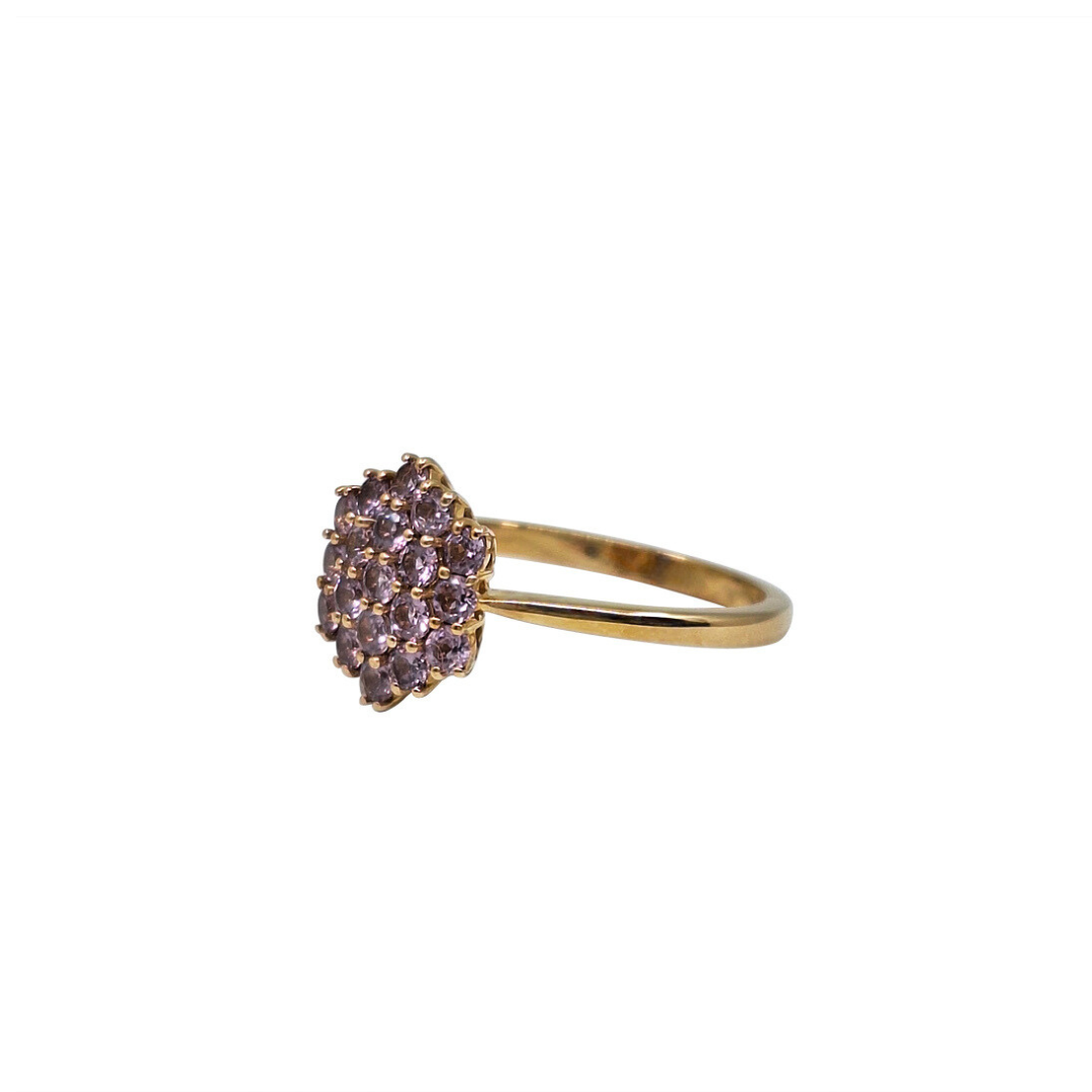 9ct Pink Sapphire Cluster Ring