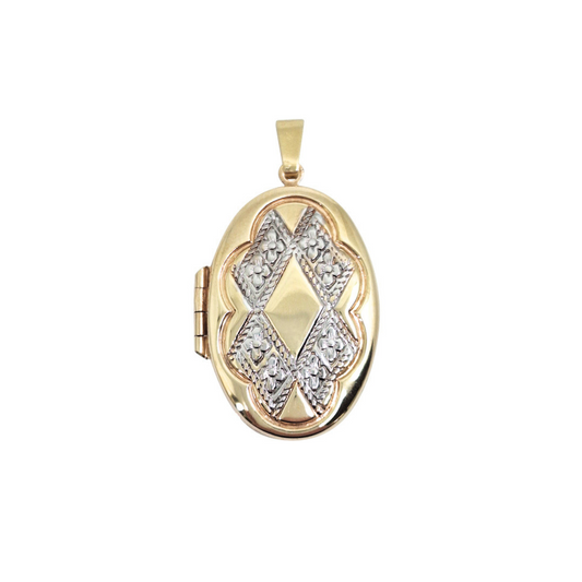 9ct Yellow Gold Oval Locket