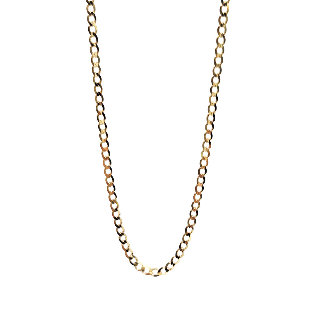 9ct Yellow Gold Curb Chain 28"