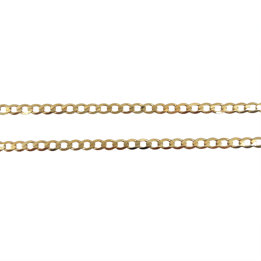 9ct Yellow Gold Curb Chain 28"