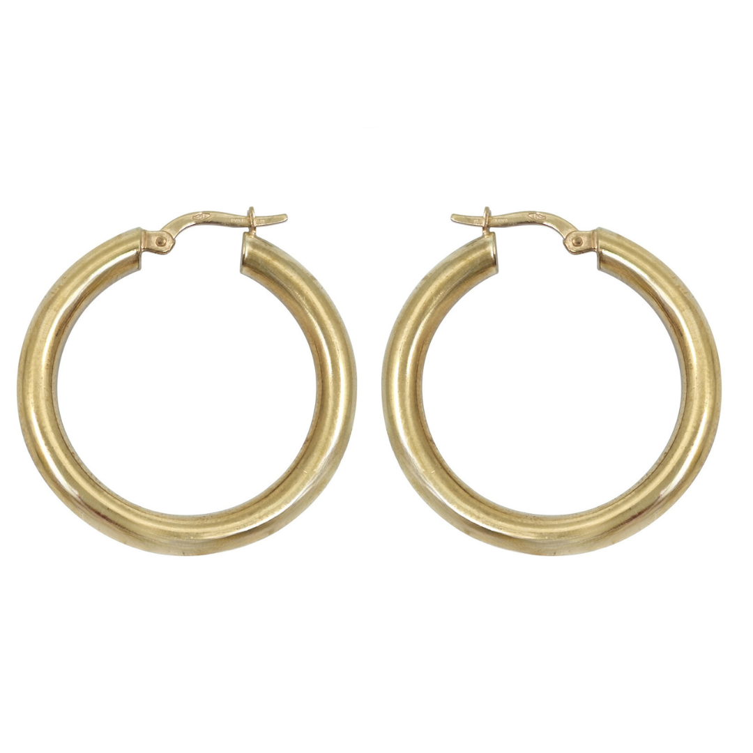 9ct Yellow Gold Hoop Earrings