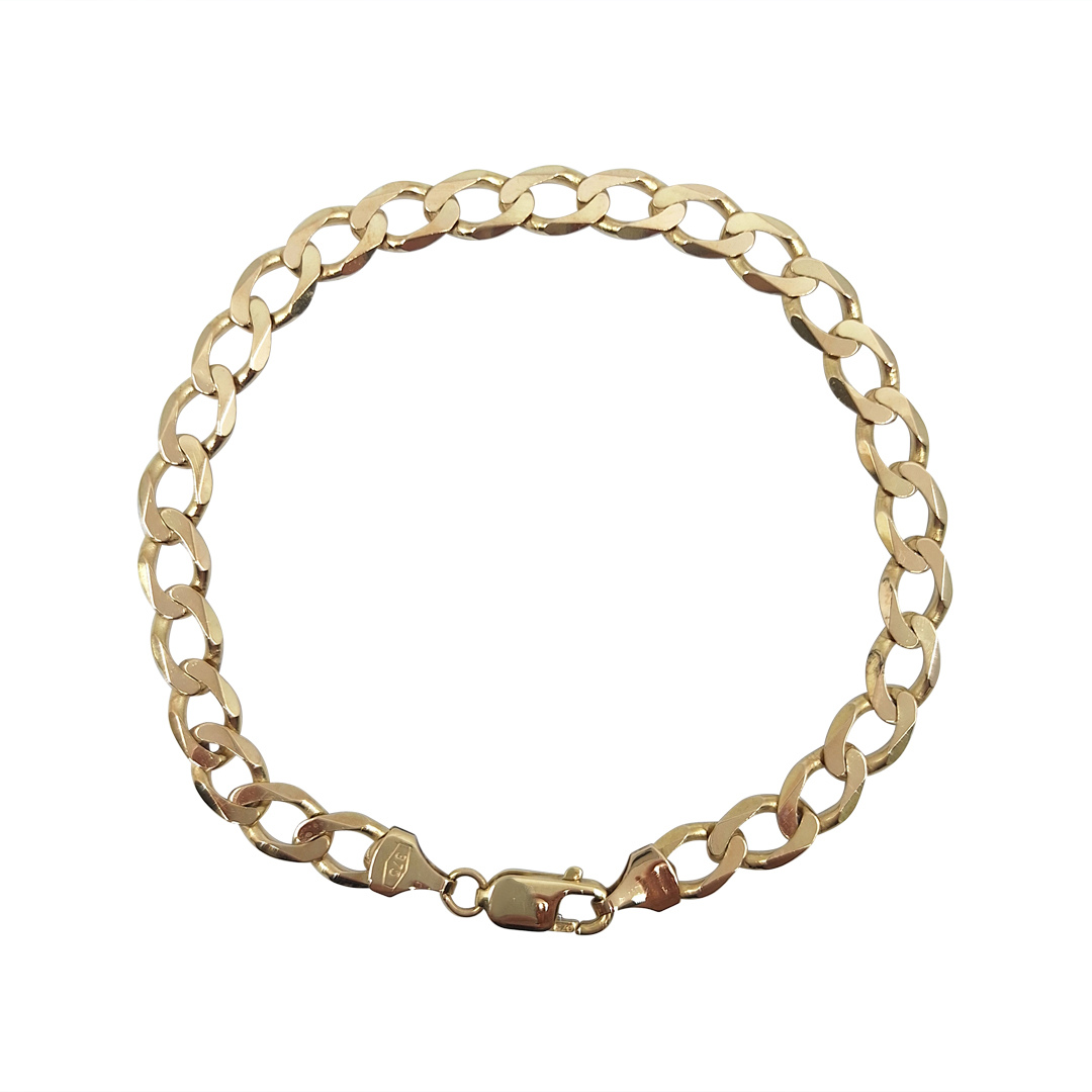 9ct Yellow Gold Curb Bracelet