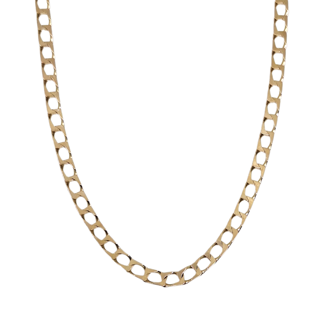 9ct Yellow Gold Curb Chain 18"