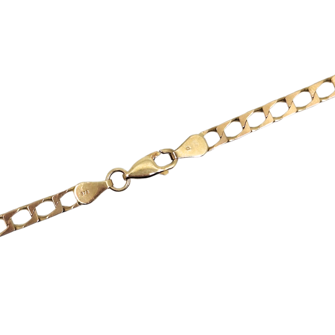 9ct Yellow Gold Curb Chain 18"