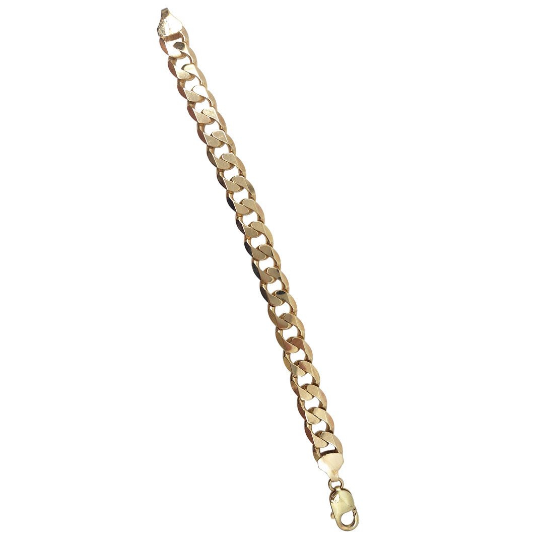 9ct Yellow Gold Curb Bracelet 8"