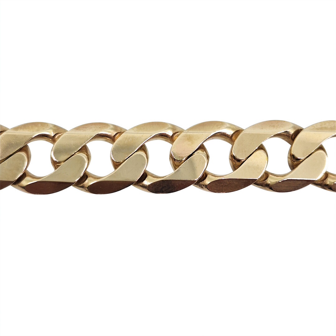 9ct Yellow Gold Curb Bracelet 8"