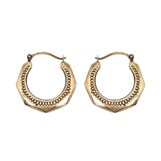 9ct Yellow Gold Creole Earrings