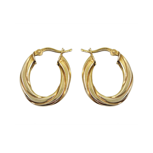 9ct Yellow Gold Creole Earrings