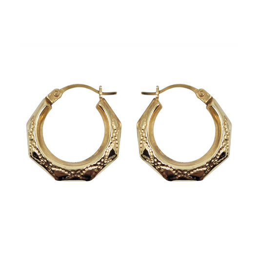 9ct Yellow Gold Creole Earrings