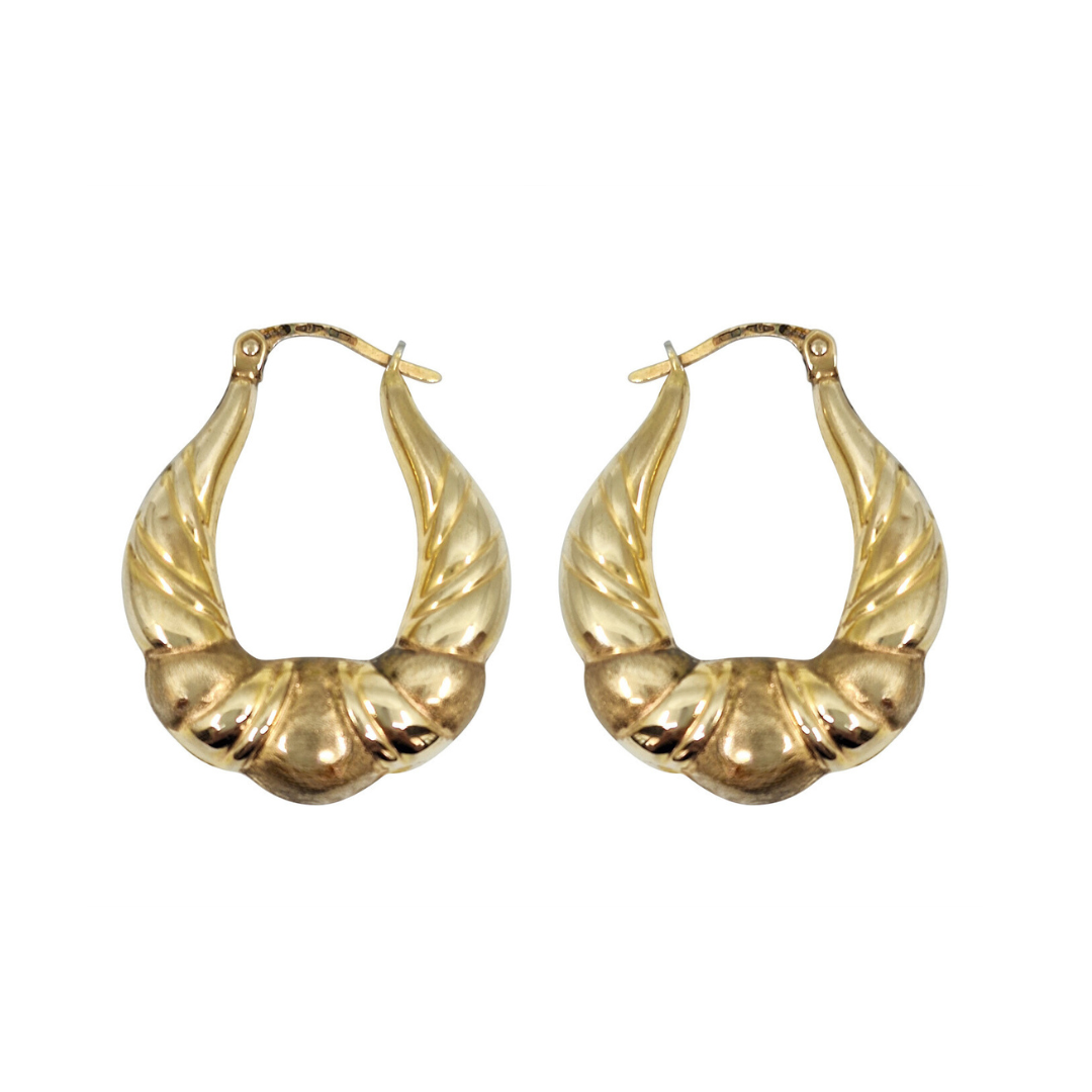 9ct Yellow Gold Creole Earrings