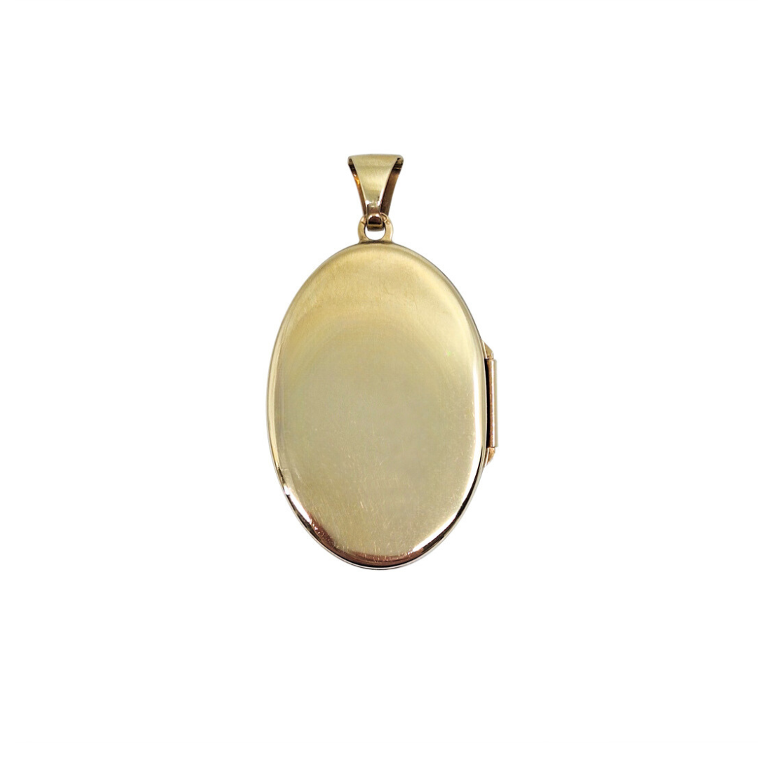 9ct Yellow Gold Oval Patterned Locket