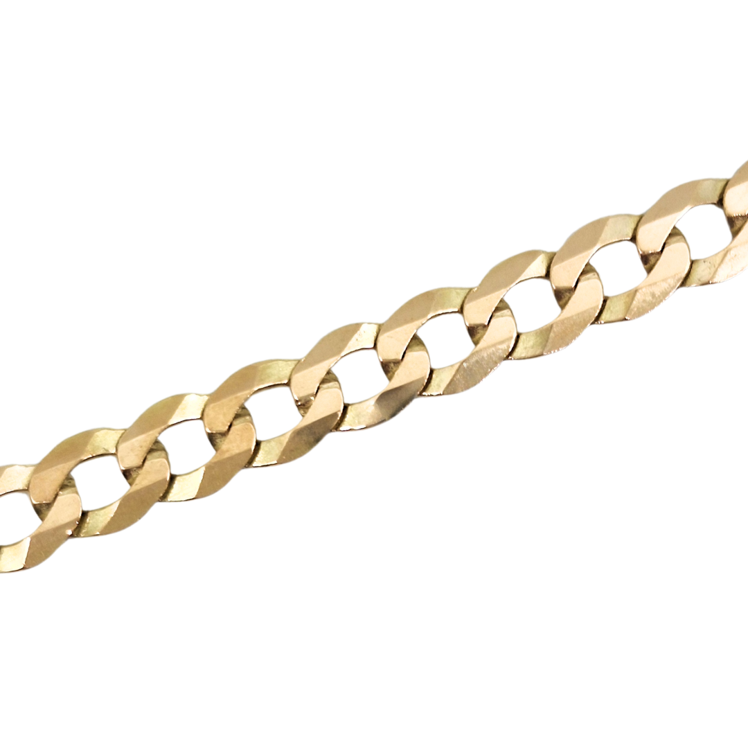 9ct Yellow Gold Curb Chain 20"