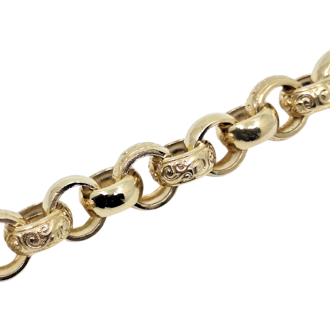 9ct Yellow Gold Belcher Bracelet