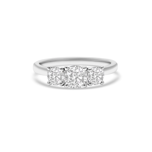 White Gold Ethical Diamond Three Stone Ring 1.00ct