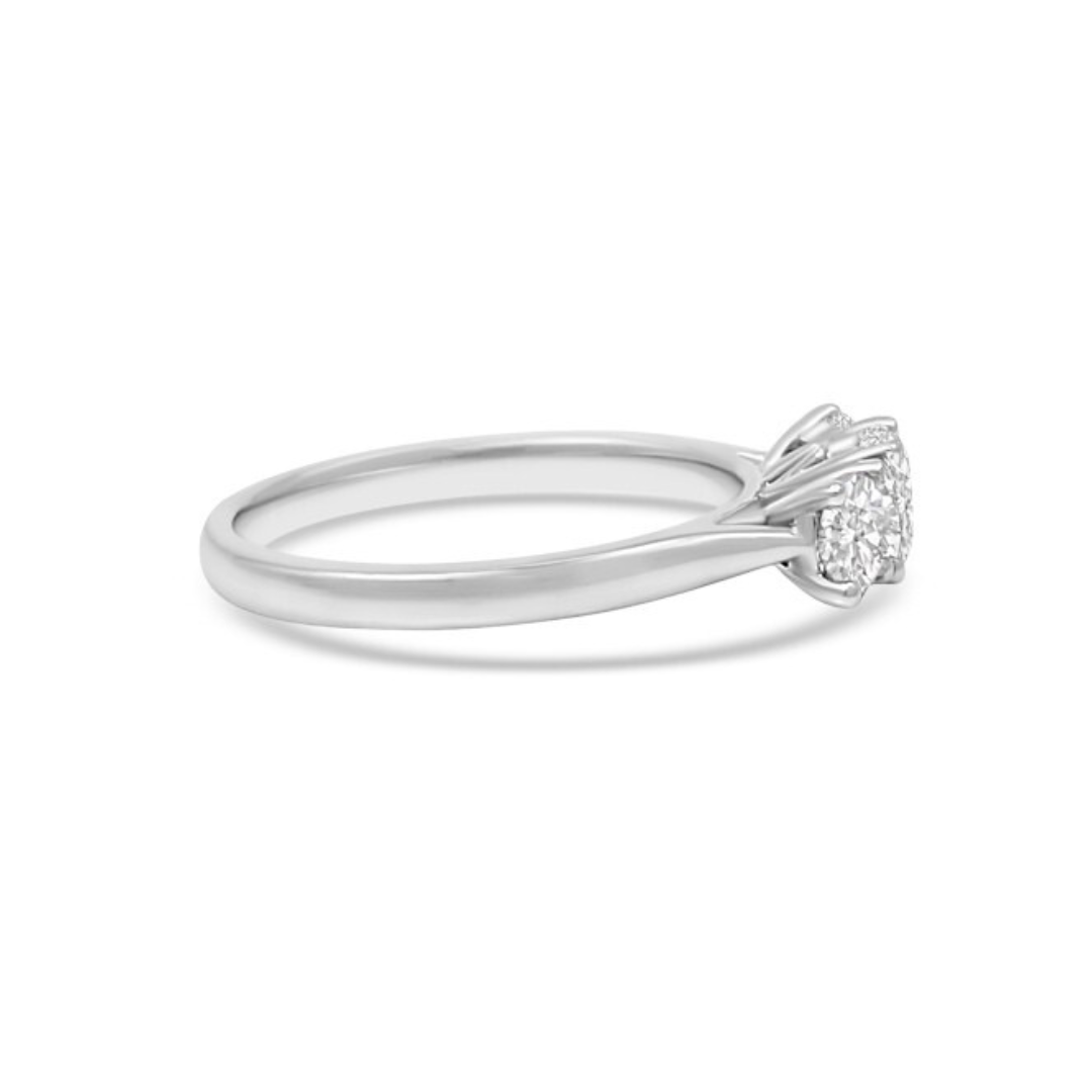 White Gold Ethical Diamond Three Stone Ring 1.00ct