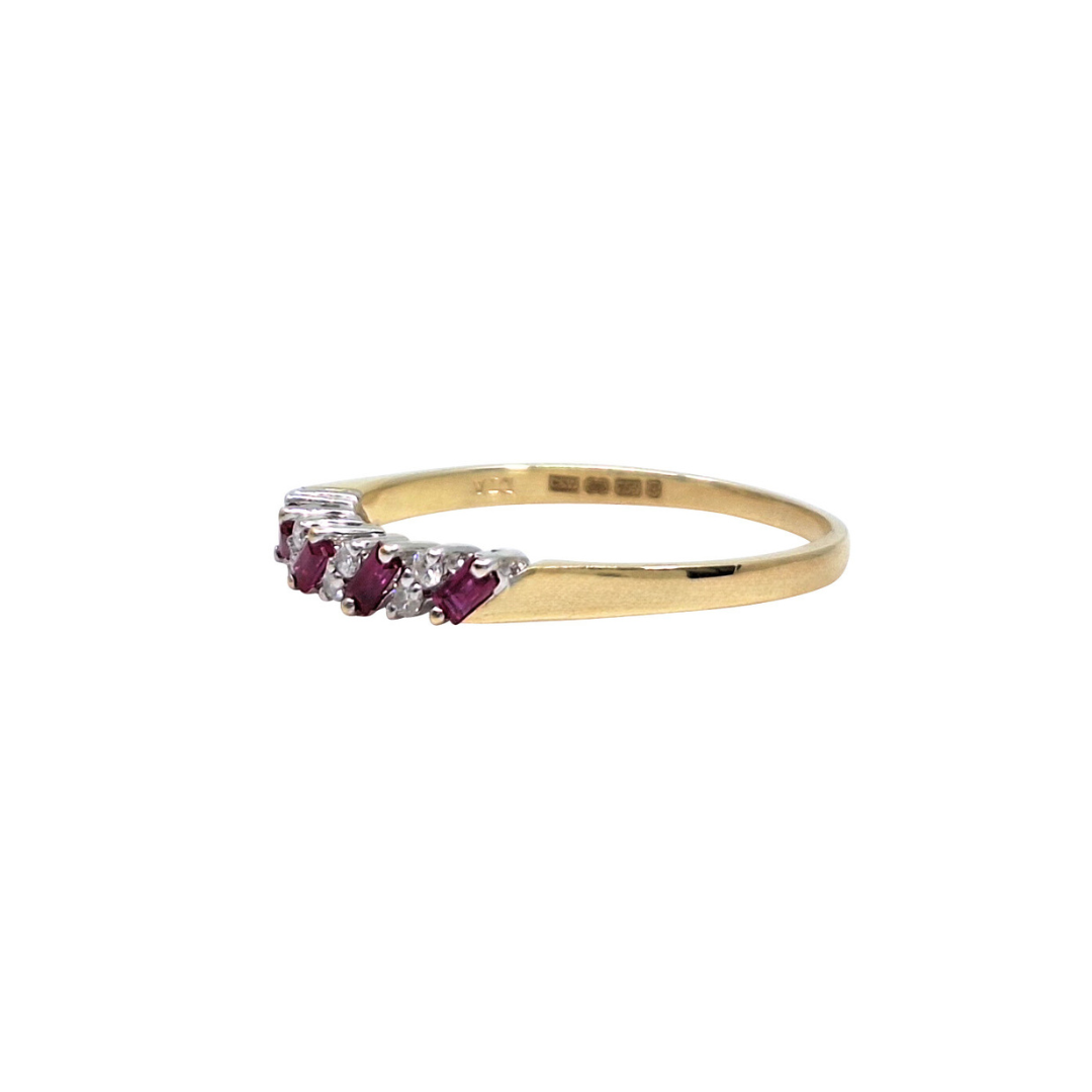 18ct Gold Ruby & Diamond Eternity Ring