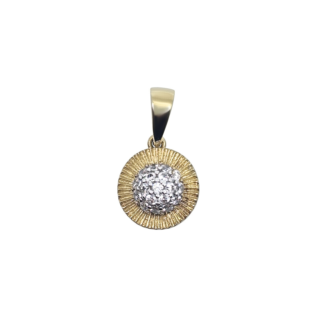 9ct Yellow Gold CZ Pendant
