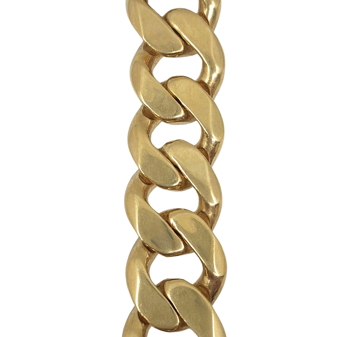 9ct Yellow Gold Heavy Curb Chain 28"