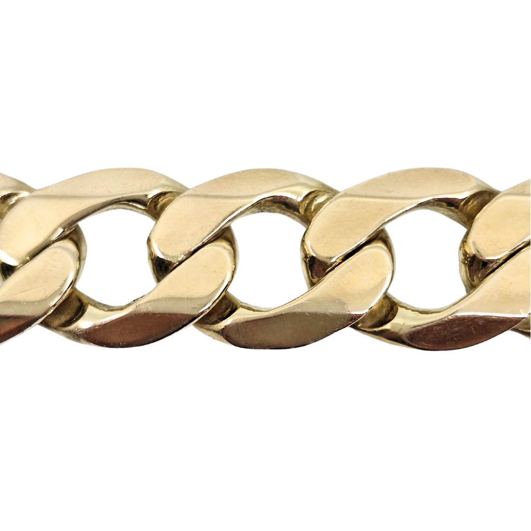 9ct Yellow Gold Heavy Curb Bracelet