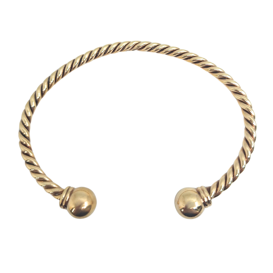 9ct Gold Twist Torque Bangle