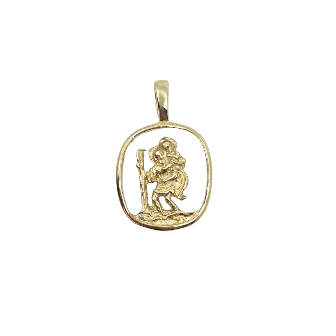 9ct Yellow Gold St Christopher Pendant