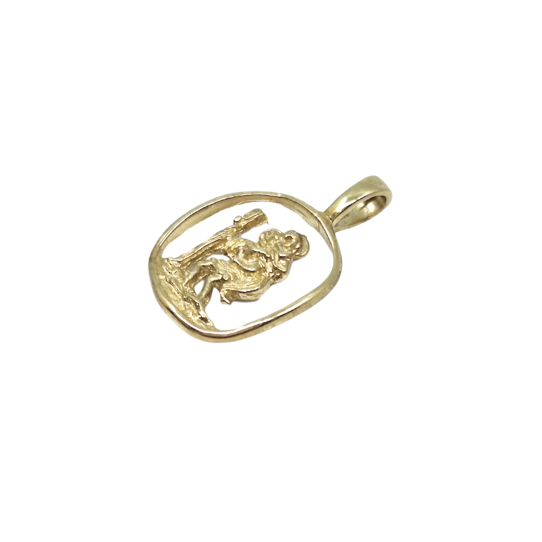 9ct Yellow Gold St Christopher Pendant