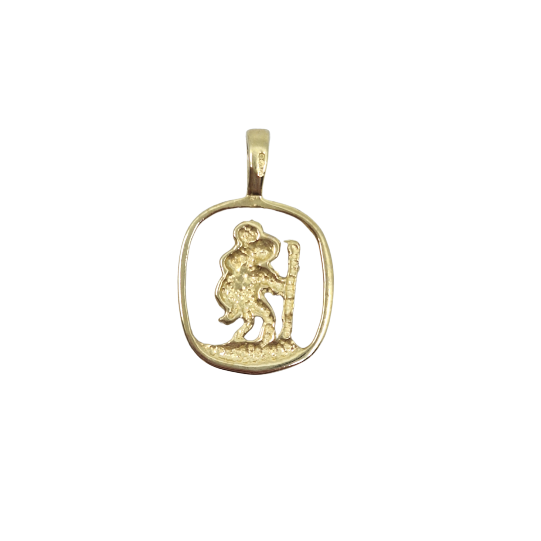 9ct Yellow Gold St Christopher Pendant