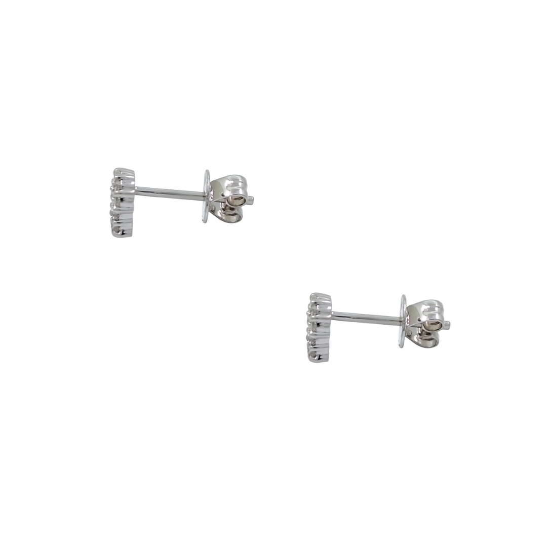 18ct White Gold Diamond Heart Earrings