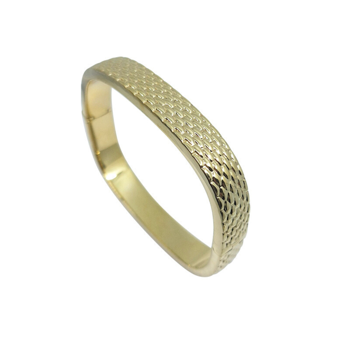 9ct Yellow Gold Hinged Bangle