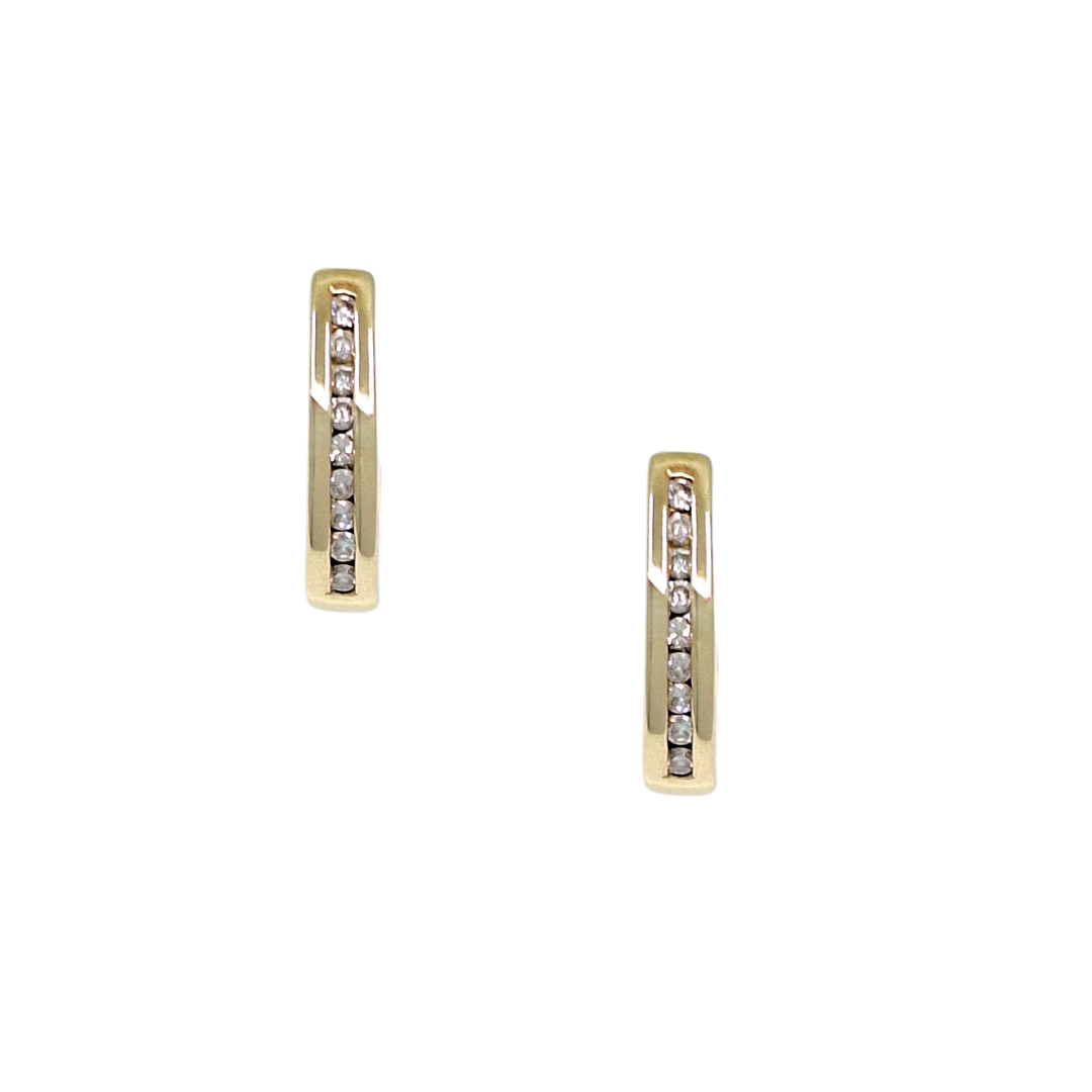 9ct Yellow Gold Diamond Drop earrings