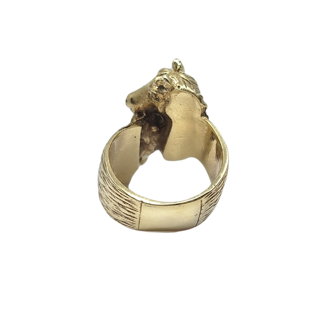 9ct Yellow Gold Horse Head Ring