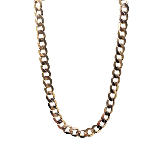 9ct Yellow Gold Curb Chain 28"