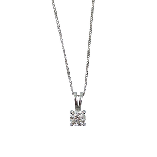 18ct Diamond Solitaire Pendant