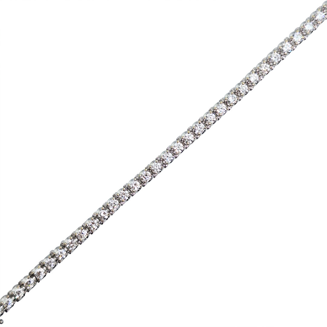 18ct White Gold Diamond Tennis Bracelet