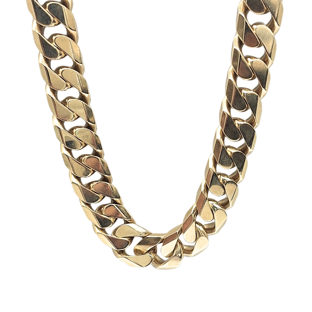 9ct Yellow Gold Heavy Curb Chain 26"