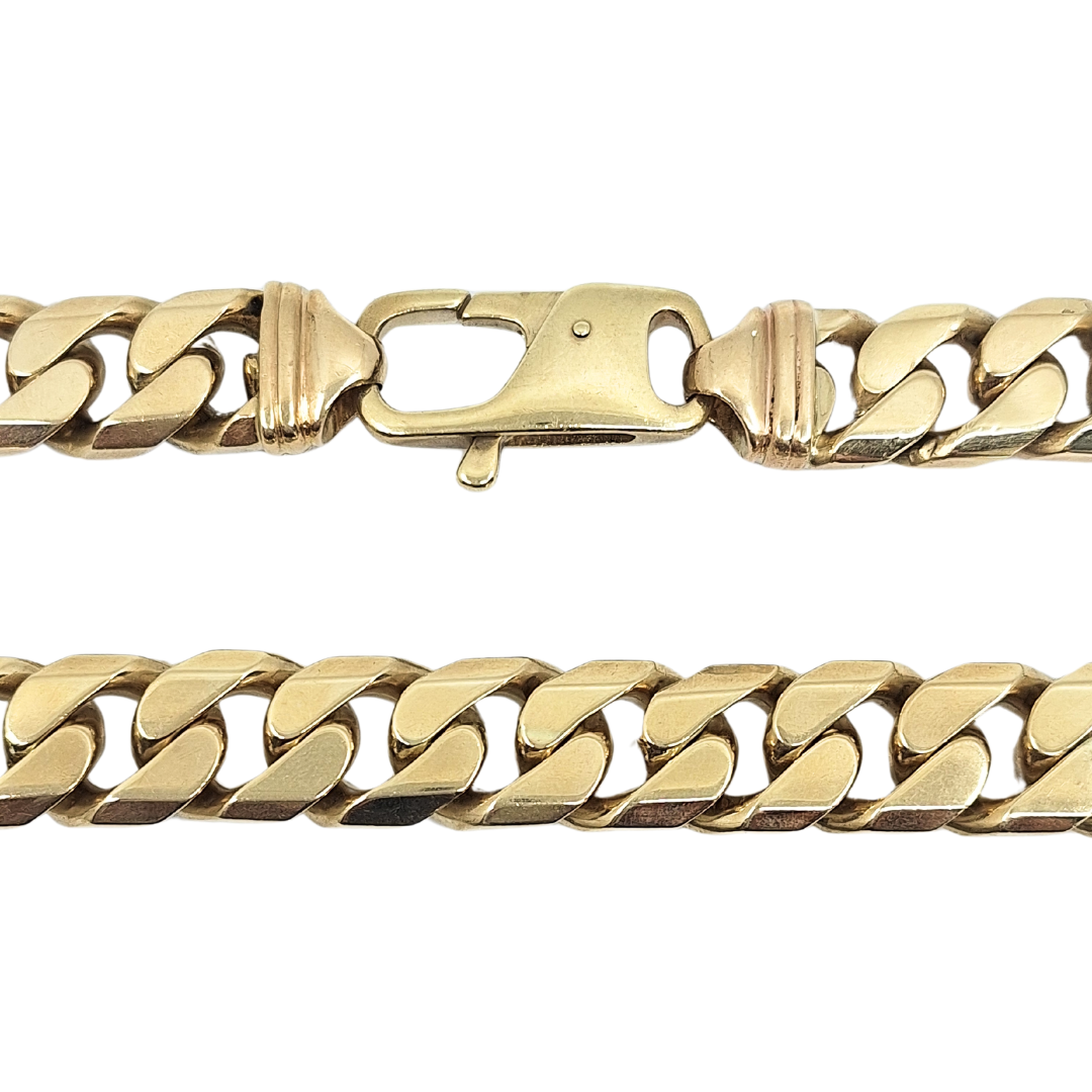 9ct Yellow Gold Heavy Curb Chain 26"