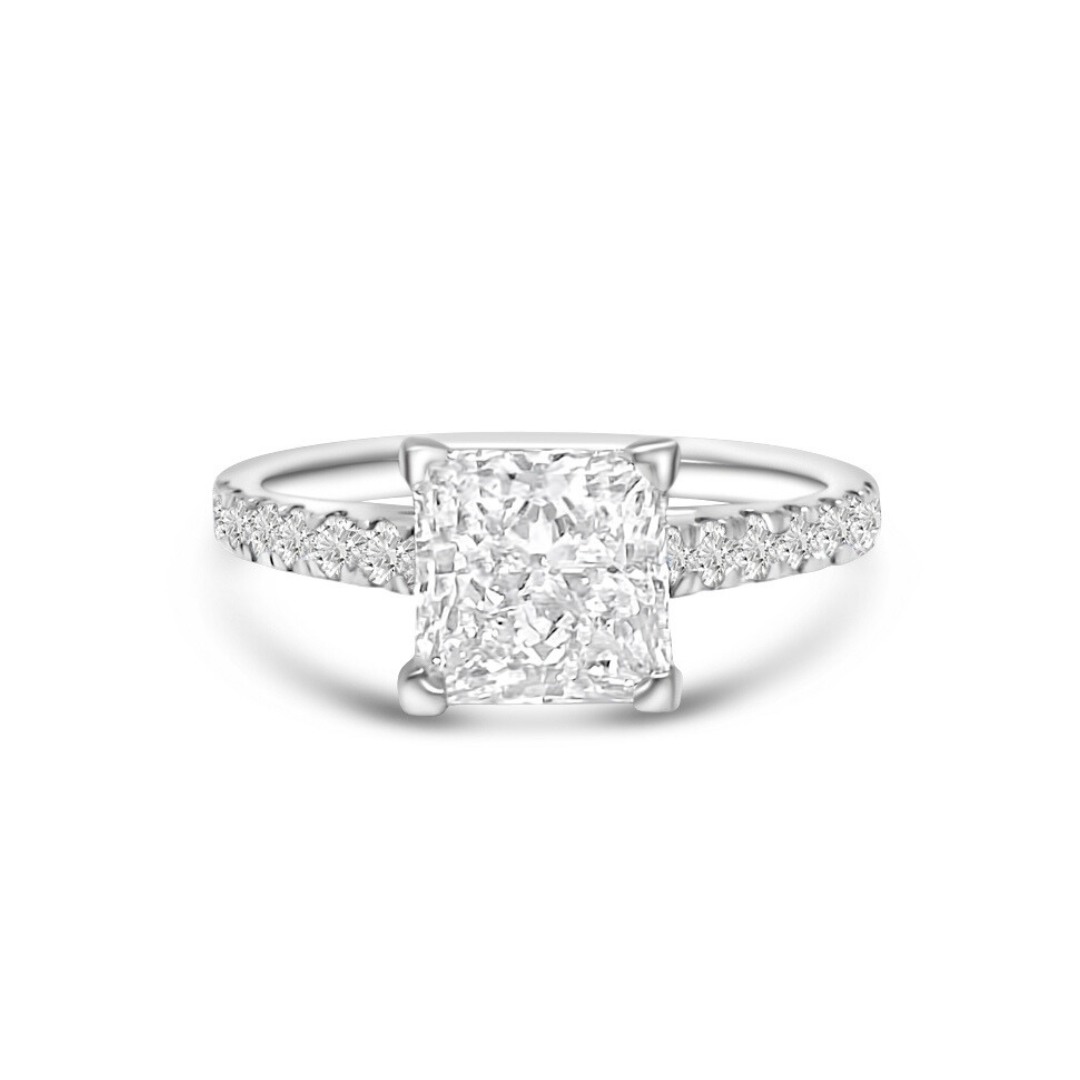 White Gold & Princess Cut Ethical Diamond Ring 2.00ct