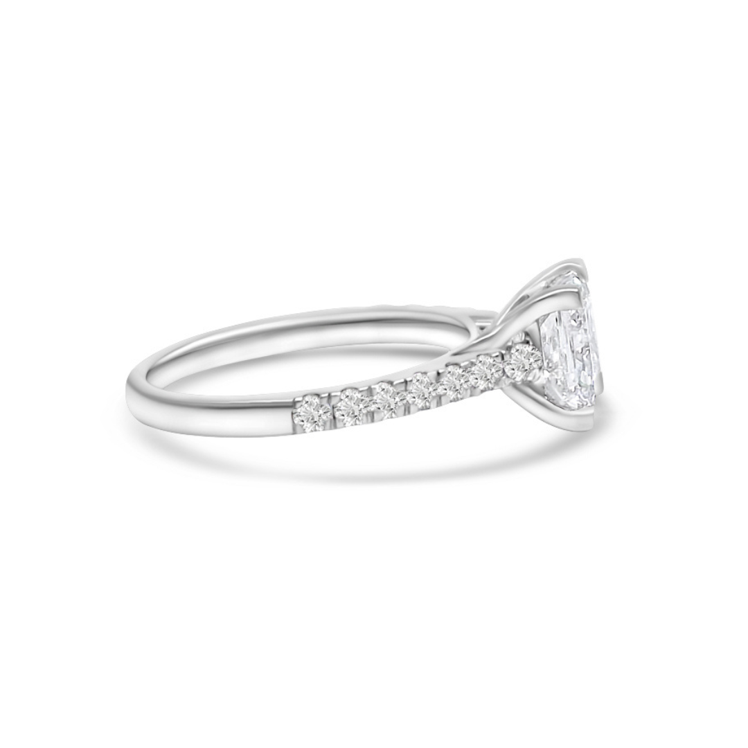 White Gold & Princess Cut Ethical Diamond Ring 2.00ct