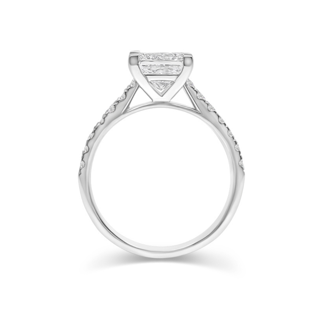 White Gold & Princess Cut Ethical Diamond Ring 2.00ct