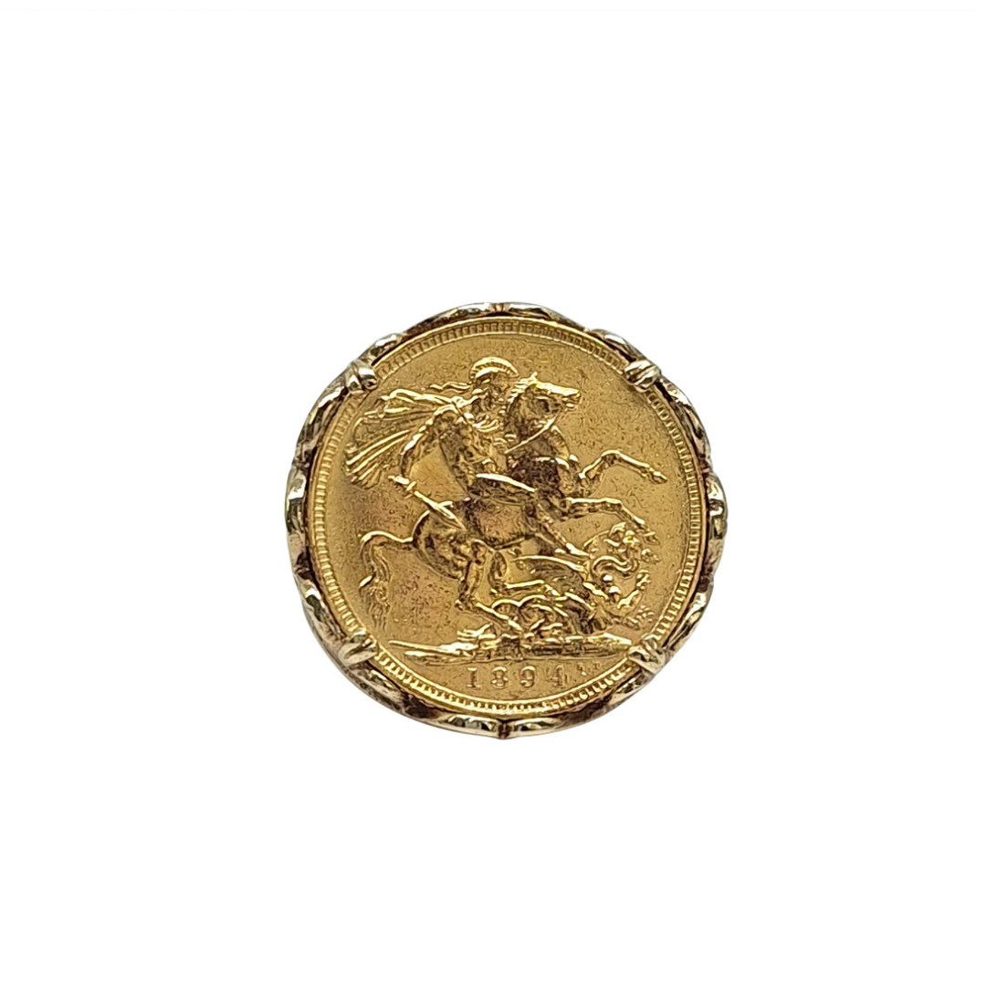 9ct Yellow Gold Full Sovereign Ring