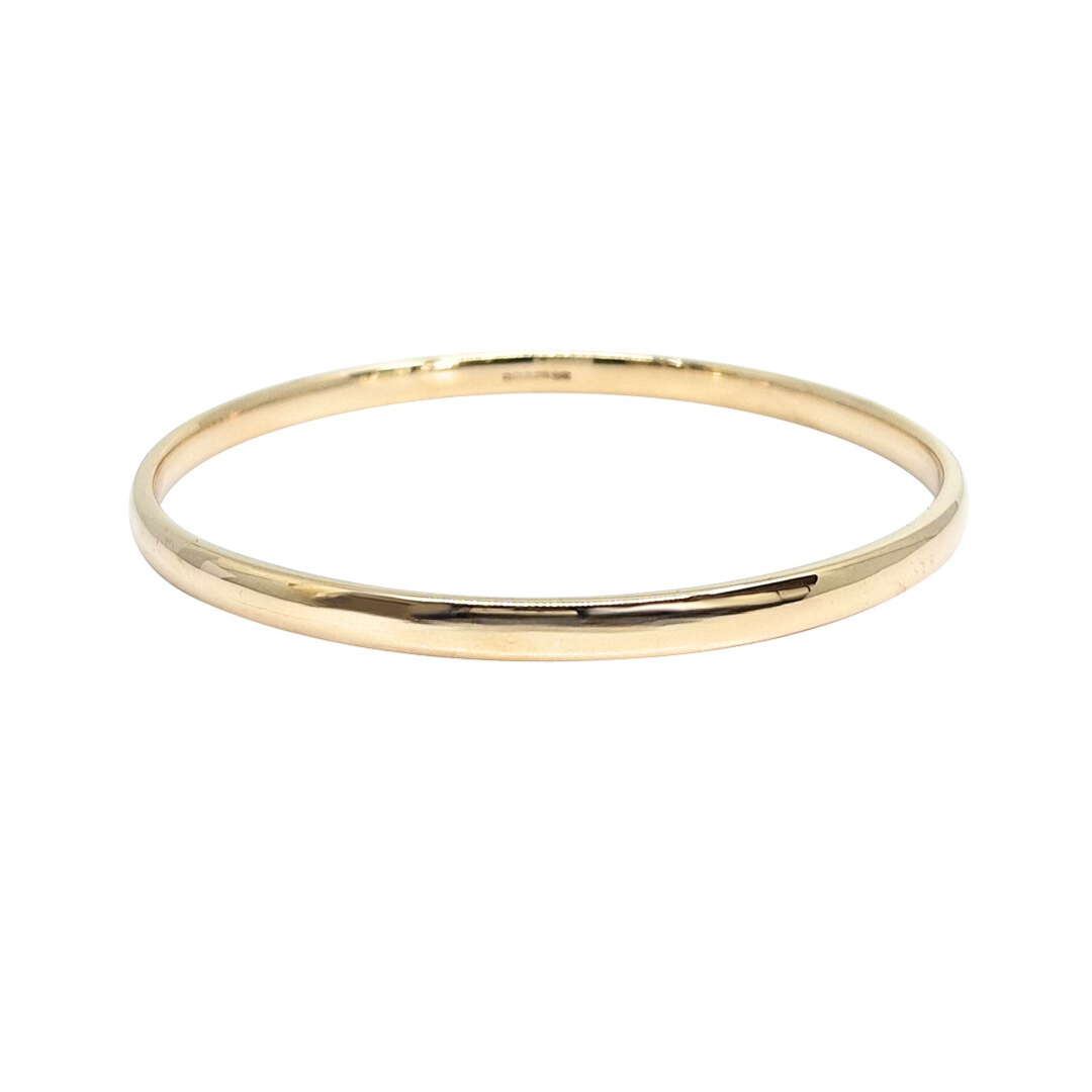 9ct Yellow Gold Plain Slave Bangle