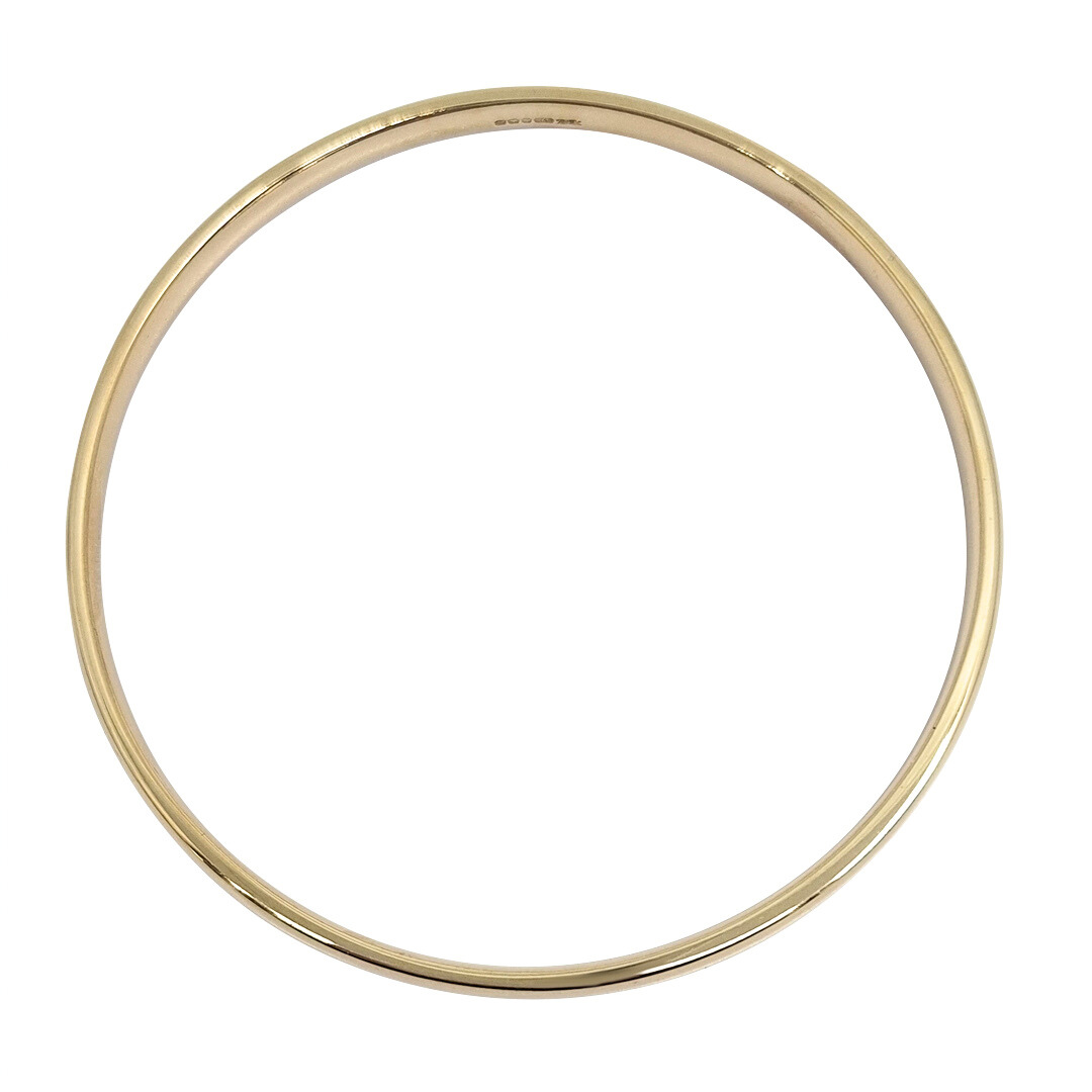 9ct Yellow Gold Plain Slave Bangle