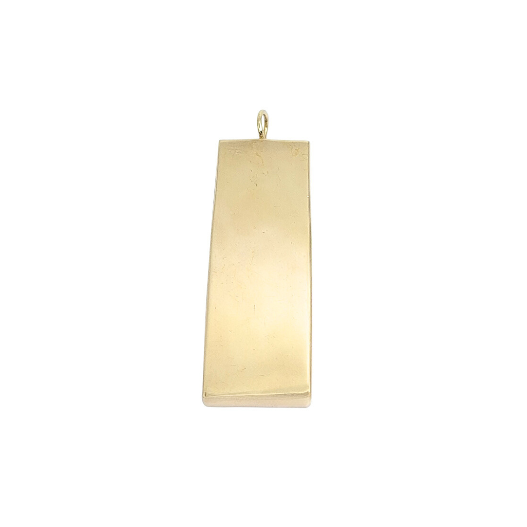 9ct Yellow Gold Ingot Pendant