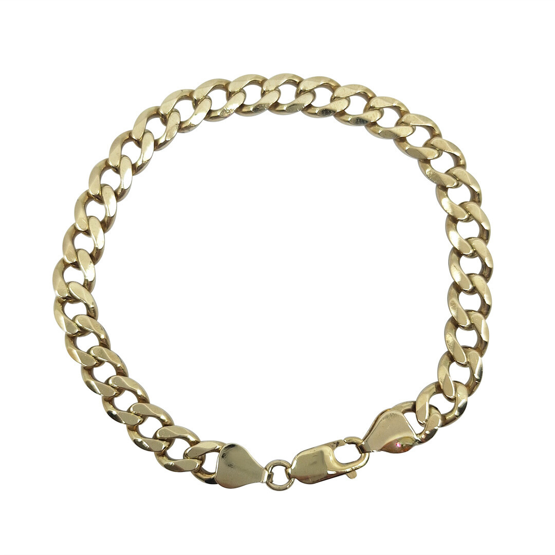 9ct Yellow Gold Curb Bracelet