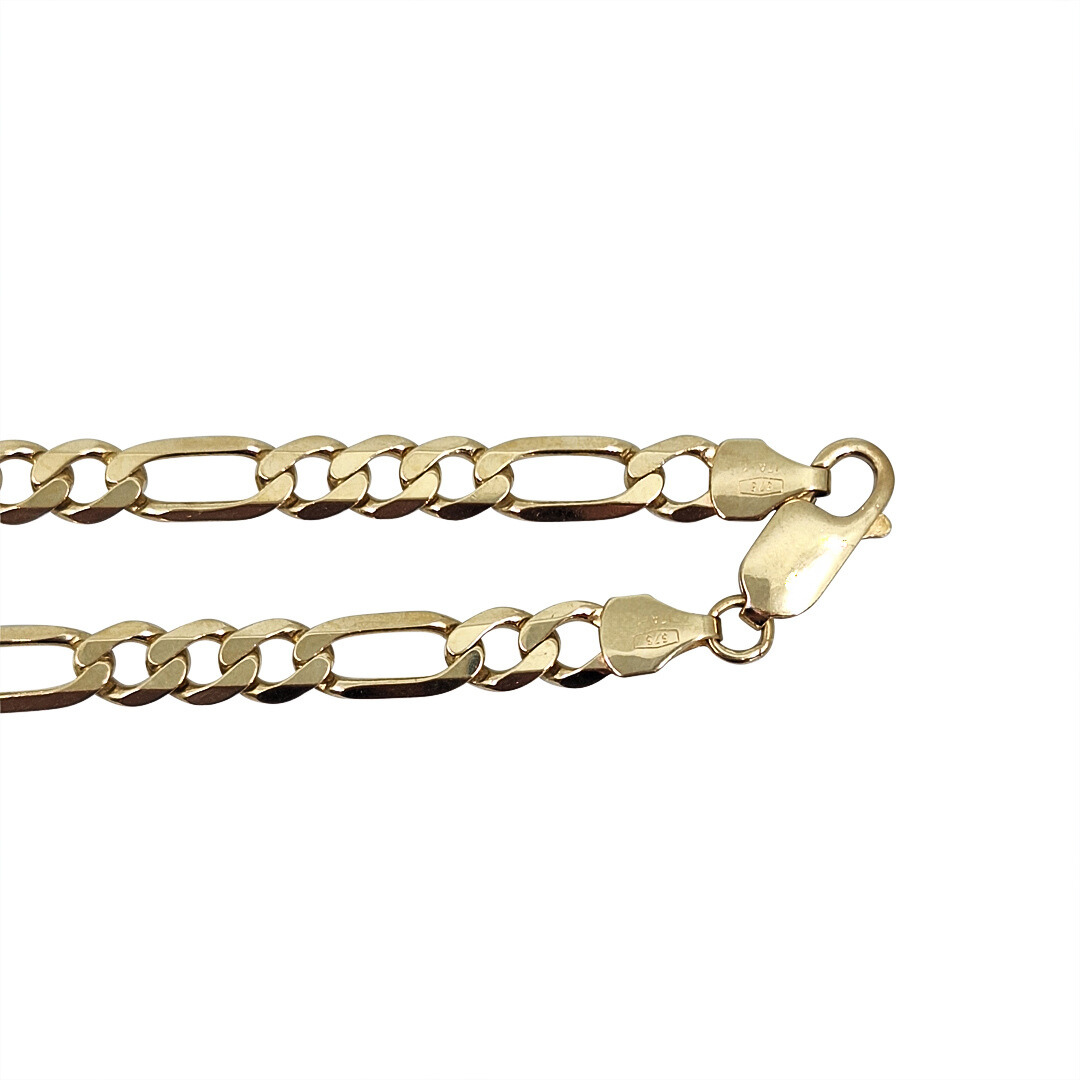 9ct Yellow Gold Figaro Chain 23"